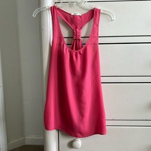 Pink racerback blouse